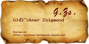 Glöckner Zsigmond névjegykártya