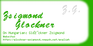 zsigmond glockner business card